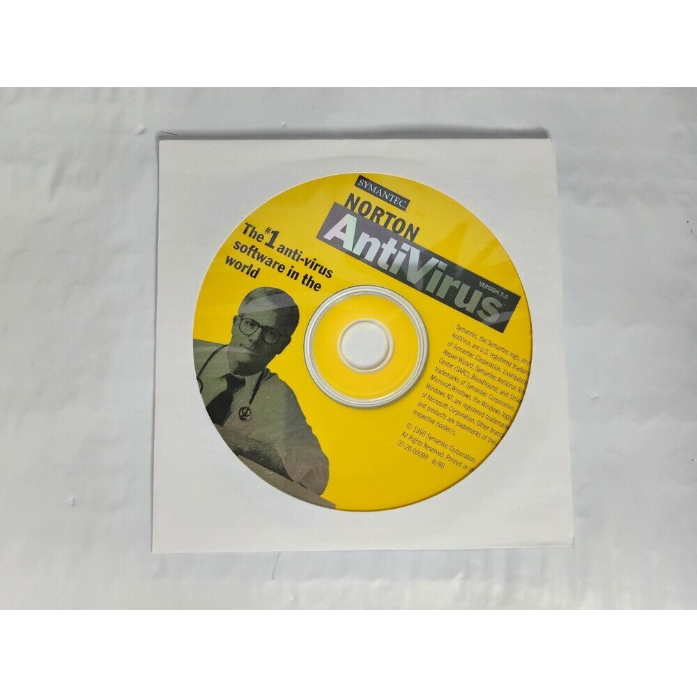 Vintage Symantec Norton Antivirus Version 5.0 Windows 95 - 98